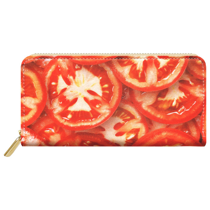 【Leo&Aoi special】 食いしんぼ ラウンド型長財布 財布 コットン生地 カード収納 レディース メンズ フード 【安心の返品保証付き】