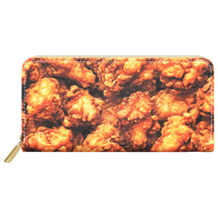 【Leo&Aoi special】 食いしんぼ ラウンド型長財布 財布 コットン生地 カード収納 レディース メンズ フード 【安心の返品保証付き】
