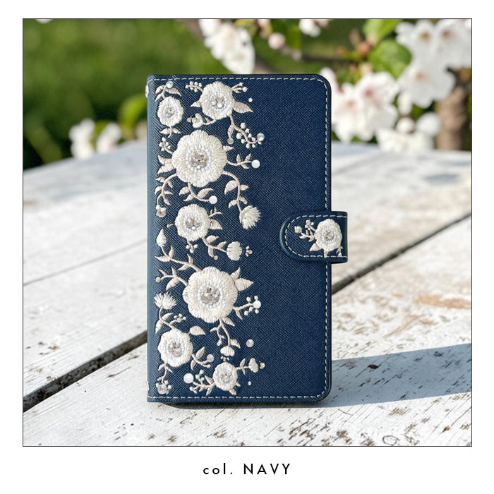 【Leo&Aoi special】 arrows We3 F-52G FCG04 M09 手帳型ケース スマホケース ケース カバー ラインストーン付き インド 刺繍 f52g アローズ ウィー3 【安心の返品保証付き】