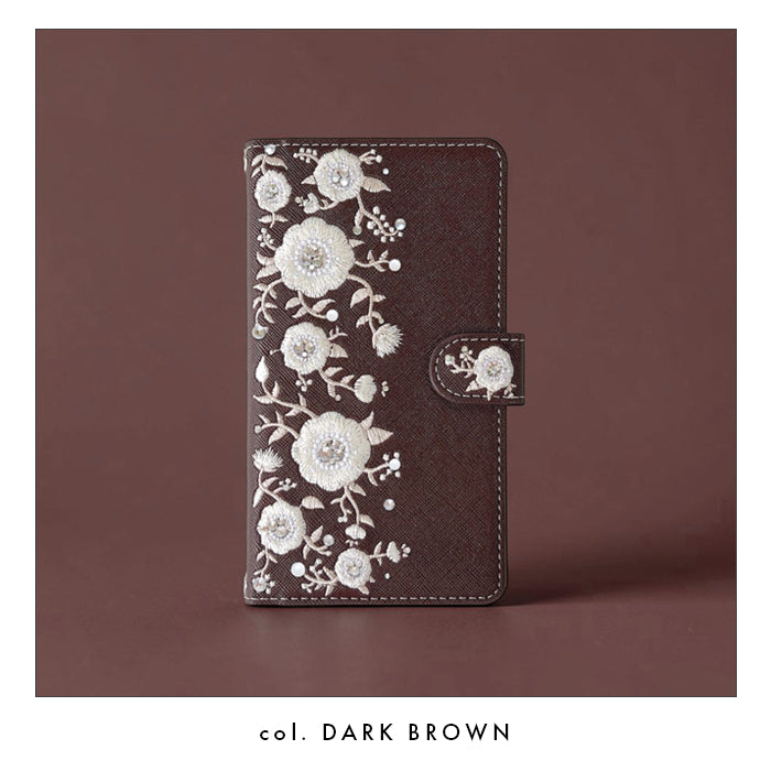 【Leo&Aoi special】 arrows We3 F-52G FCG04 M09 手帳型ケース スマホケース ケース カバー ラインストーン付き インド 刺繍 f52g アローズ ウィー3 【安心の返品保証付き】