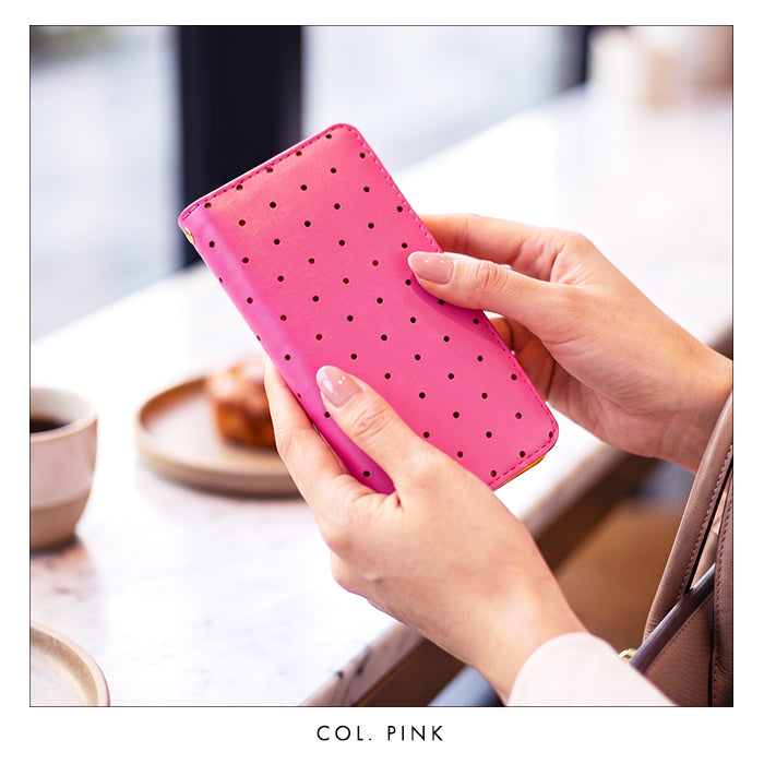【Leo&Aoi special】 AQUOS R11 SH-51G A602SH SH-M35 ケース カバー 手帳型 本革 小さい 黒 ドット ネオン 手帳型ケース sh51g shm35 アクオス スマホケース 【安心の返品保証付き】