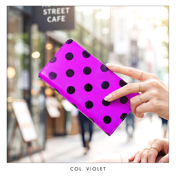 【Leo&Aoi special】 XPERIA 10 V SO-52D SOG11 A302SO XQ-DC44 ケース スマホケース 手帳型ケース カバー 手帳型 本革 大きい 黒 ドット ネオン so52d エクスペリア 【安心の返品保証付き】