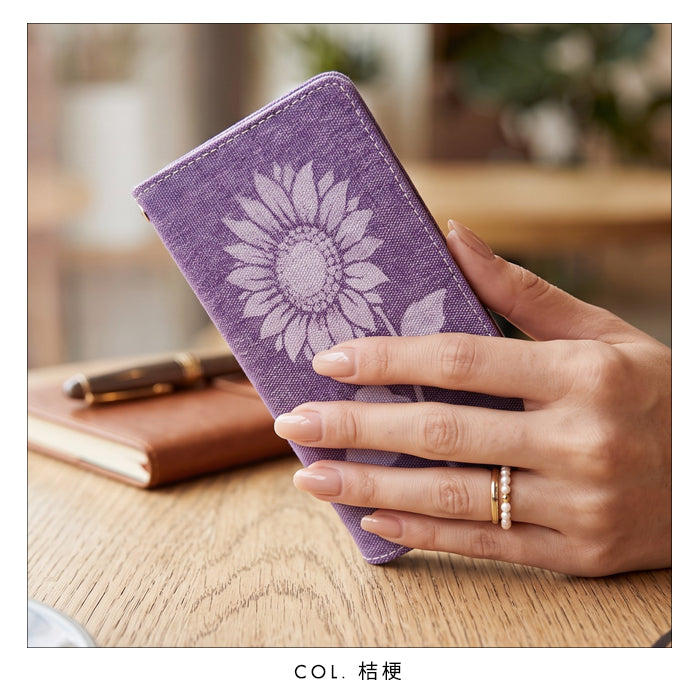 【Leo&Aoi special】 XPERIA 10 II SO-41A SOV43 A001SO ケース 手帳型ケース カバー 手帳型 ステンシル ひまわり 京スタイル so41a エクスペリア スマホケース 【安心の返品保証付き】
