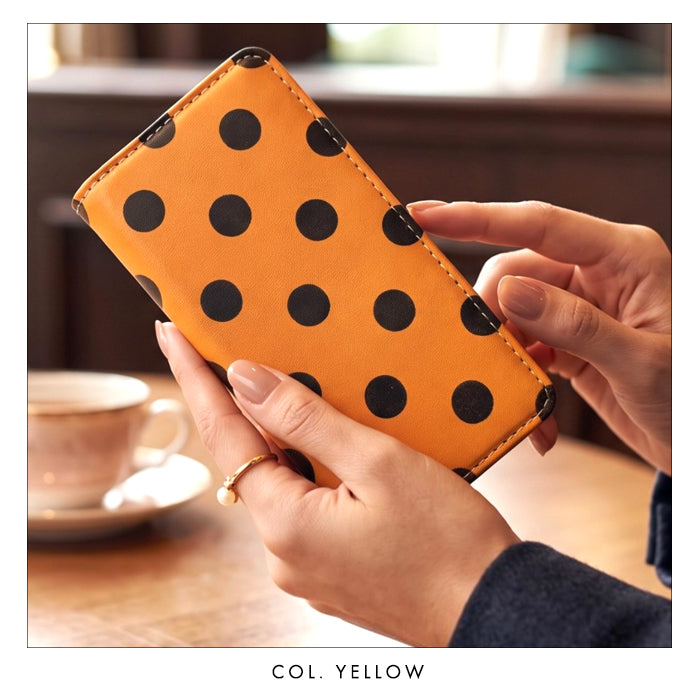 【Leo&Aoi special】 iPhone 16 pro max iPhone16proMax ケース カバー 手帳型ケース スマホケース 栃木レザー 本革 大きい 黒 ドット アイフォン16プロマックス 【安心の返品保証付き】