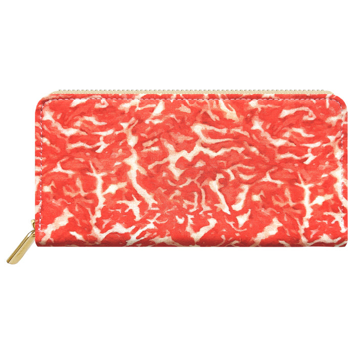 【Leo&Aoi special】 食いしんぼ ラウンド型長財布 財布 コットン生地 カード収納 レディース メンズ フード  【安心の返品保証付き】