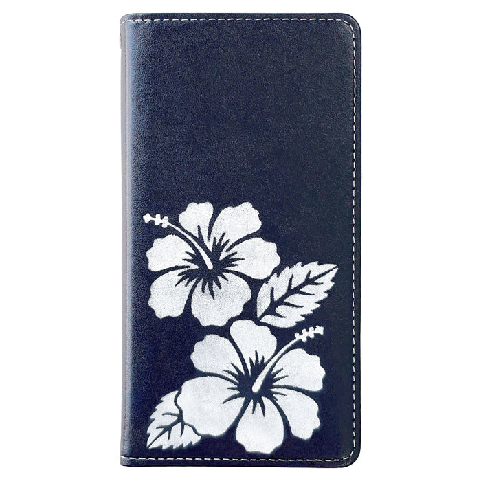 【Leo&Aoi special】 AQUOS sense4 SH-41A SH-M15 basic A003SH lite SH-RM15 5G SH-53A SHG03 SH-M17 ケース 手帳型ケース カバー 手帳型 ステンシル ハイビスカス sh41a shm15 shrm15 sh53a shm17 アクオス センス4 スマホケース 【安心の返品保証付き】