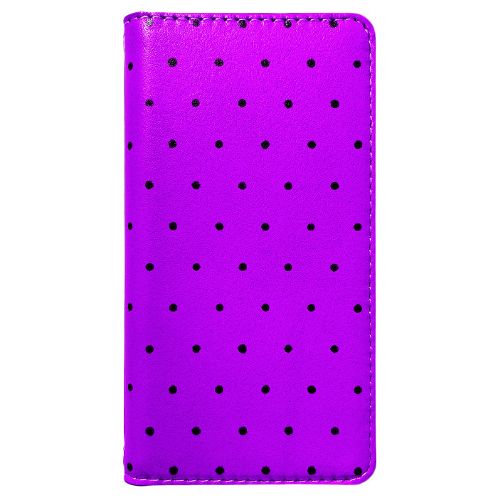 【Leo&Aoi special】 本革 小さい 黒 ドット ネオン スマホケース 手帳型ケース 100機種以上対応