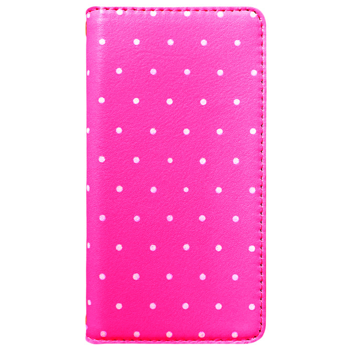 【Leo&Aoi special】 本革 小さい ドット ネオン スマホケース 手帳型ケース 100機種以上対応